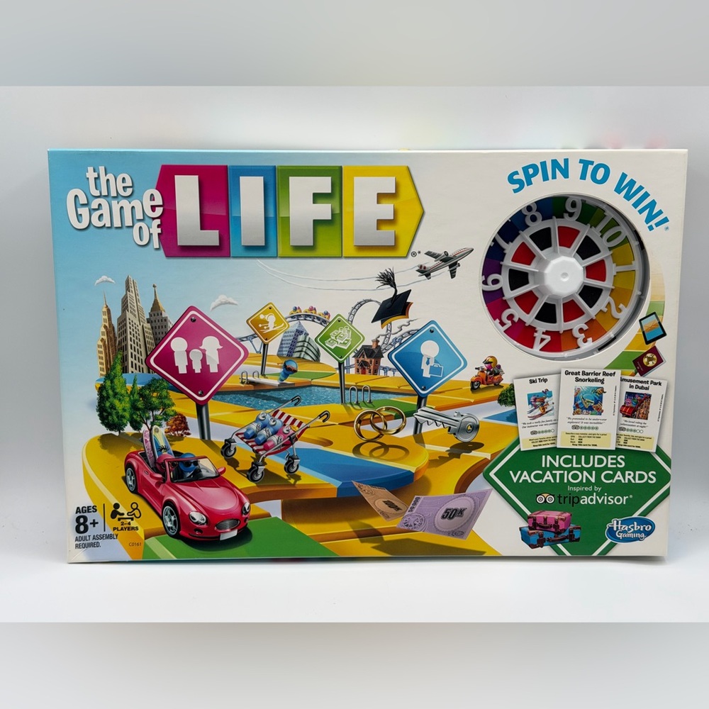 The Game Of Life Includes Vacation Cards Inspired By TripAdvisor (Game, 2016)